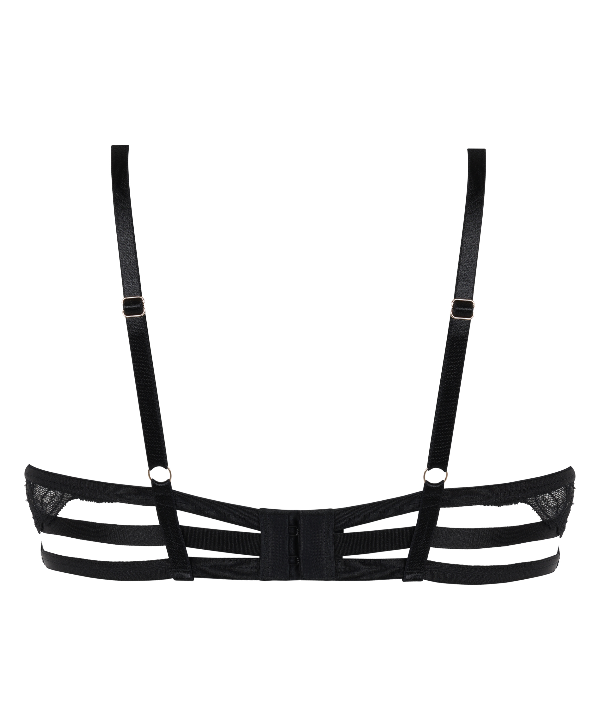 Sujetador con aros y relleno Cierra, Negro, main