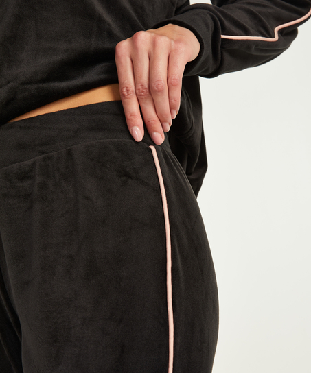 Pantalón de jogging de terciopelo, Negro