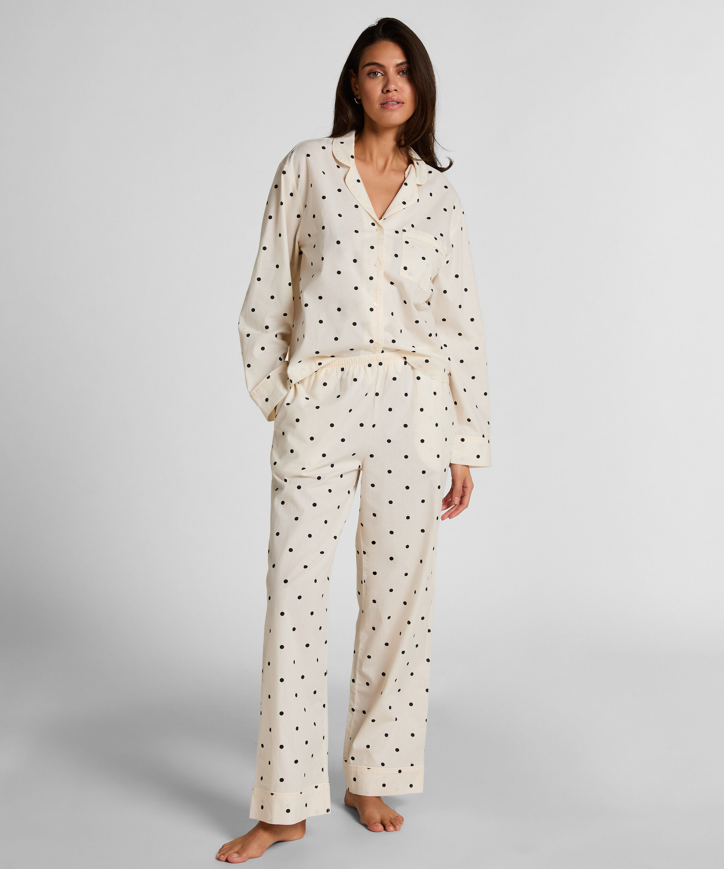Pantalón de algodón con lunares