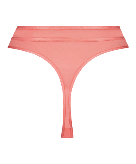 Tanga de tiro alto Sexy Mesh, Naranja