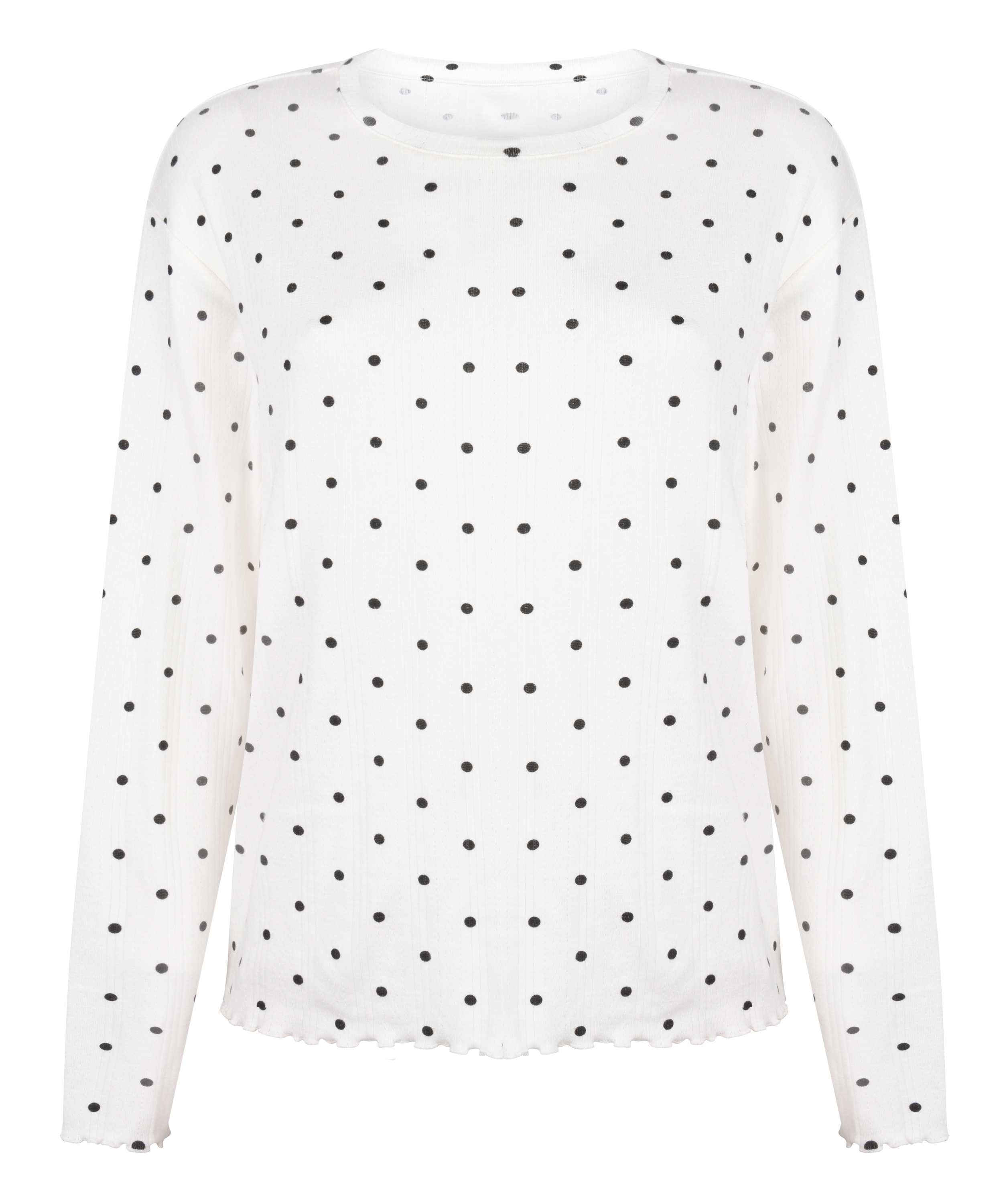 Pyjama Top Loose Pointelle, Blanco, main