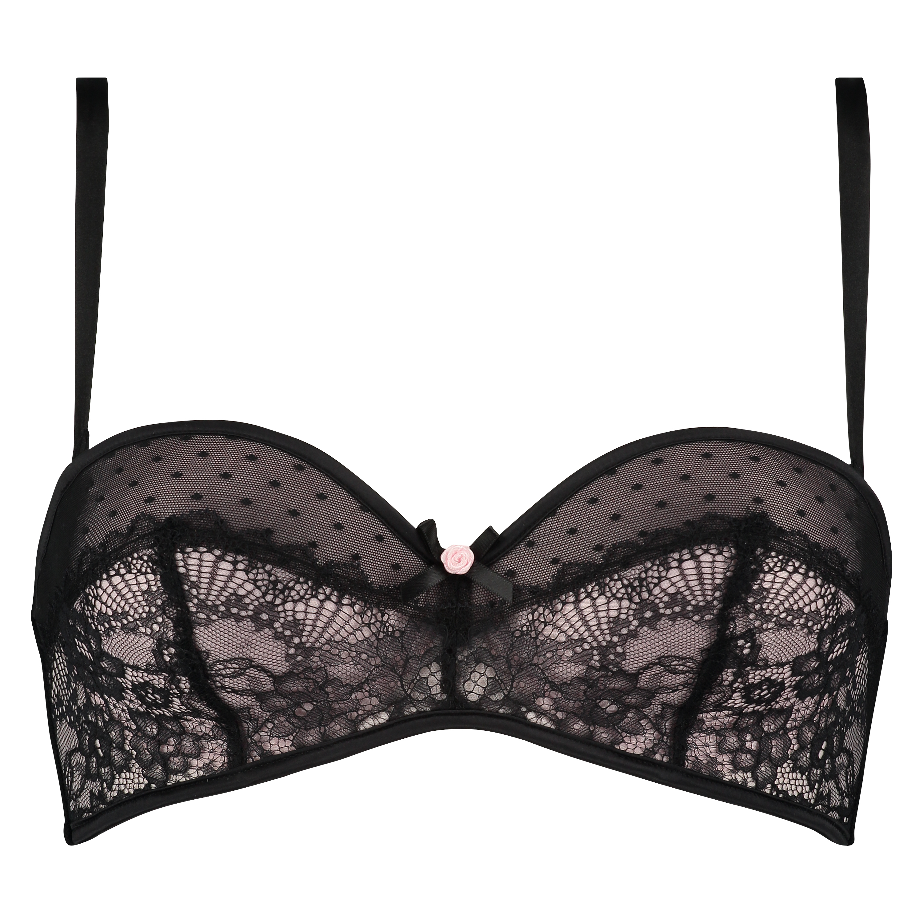 Sujetador de aros preformado Rose strapless, Negro, main