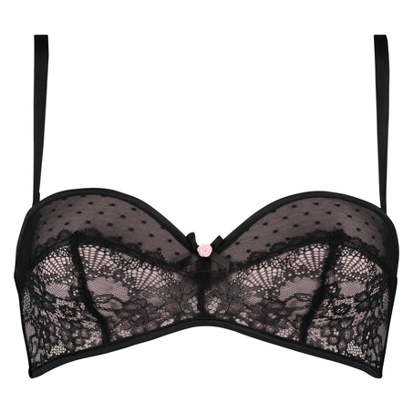 Sujetador de aros preformado Rose strapless, Negro