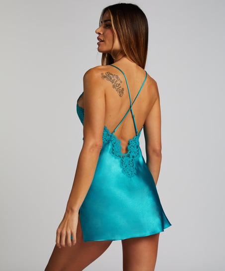 Vestido lencero Mya, Azul