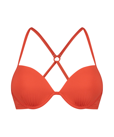 Parte de arriba de bikini Aruana Rib, Naranja
