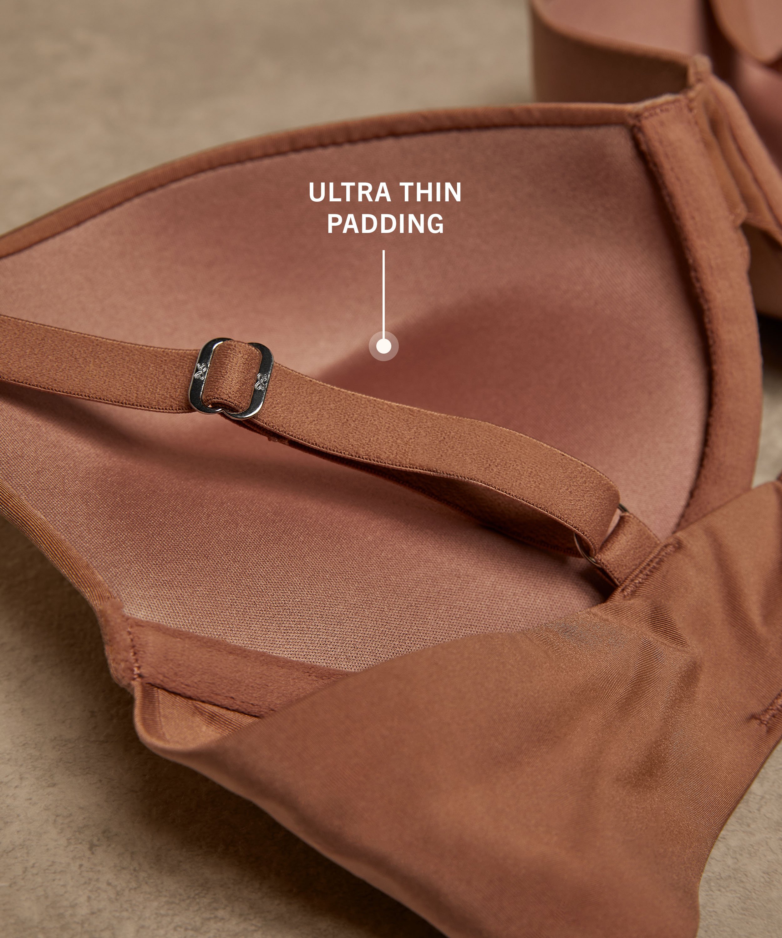 Sujetador push-up de aros preformado Smooth, Marr&oacute;n, main