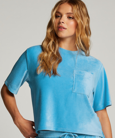 Top Rib Velours, Azul