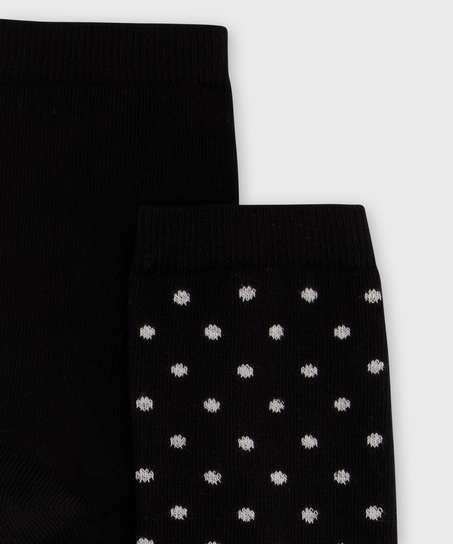 2 pares de calcetines Polka, Negro