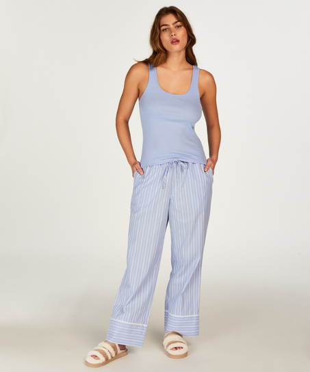 Pantalón de pijama de algodón, Azul