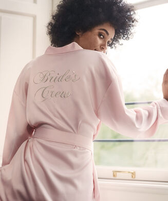 Kimono Satin Brides Crew, Rosa