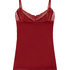Camiseta top Velours Lace, Rojo