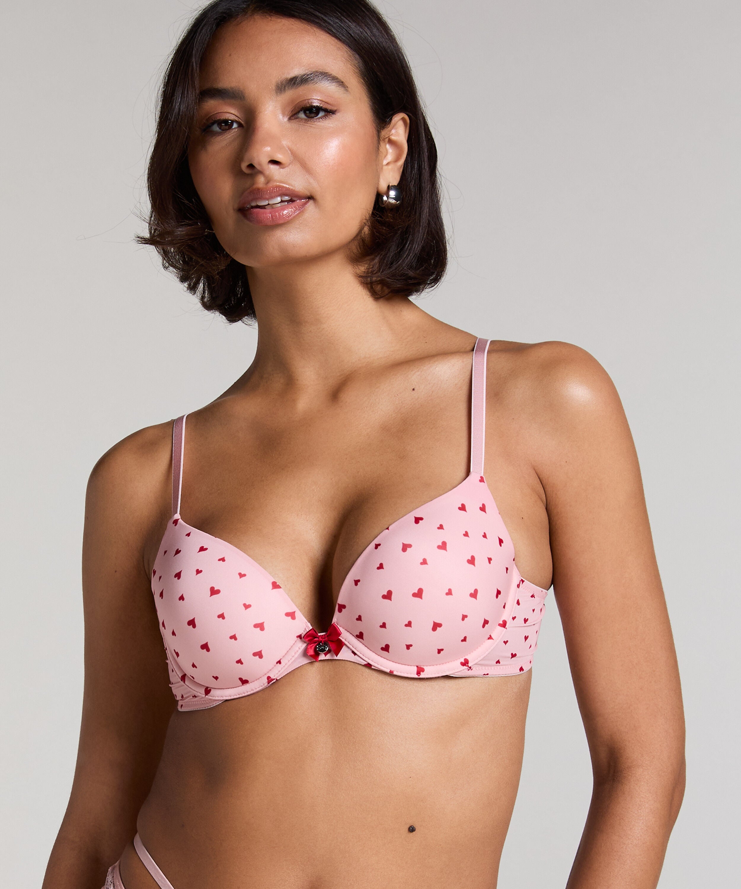 Sujetador con aros preformado Plunge, Rosa
