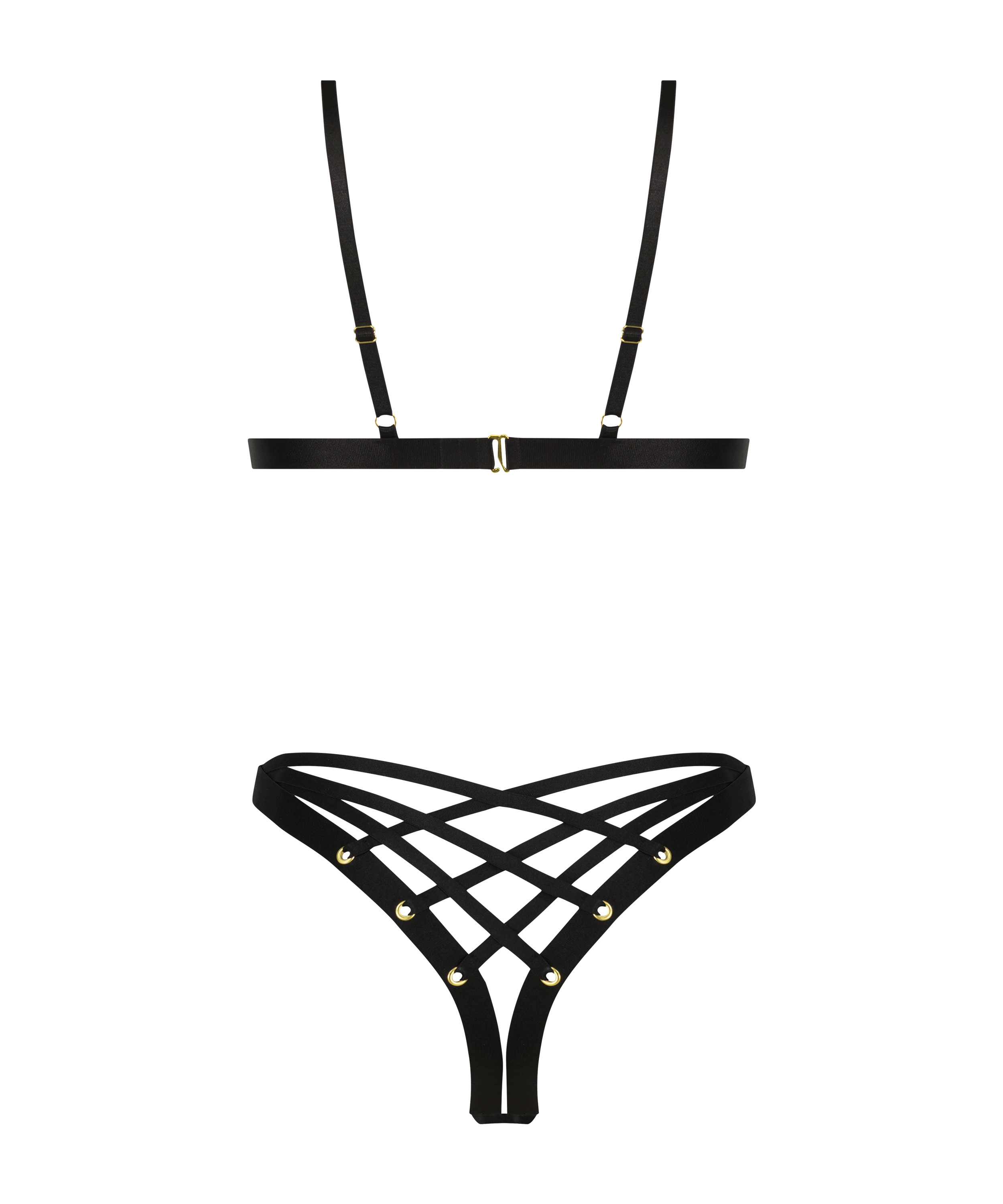 Bodi private con entrepierna abierta Elouise, Negro, main