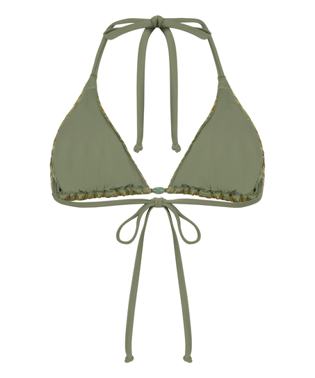 Top de bikini de tri&aacute;ngulo Cali, Verde