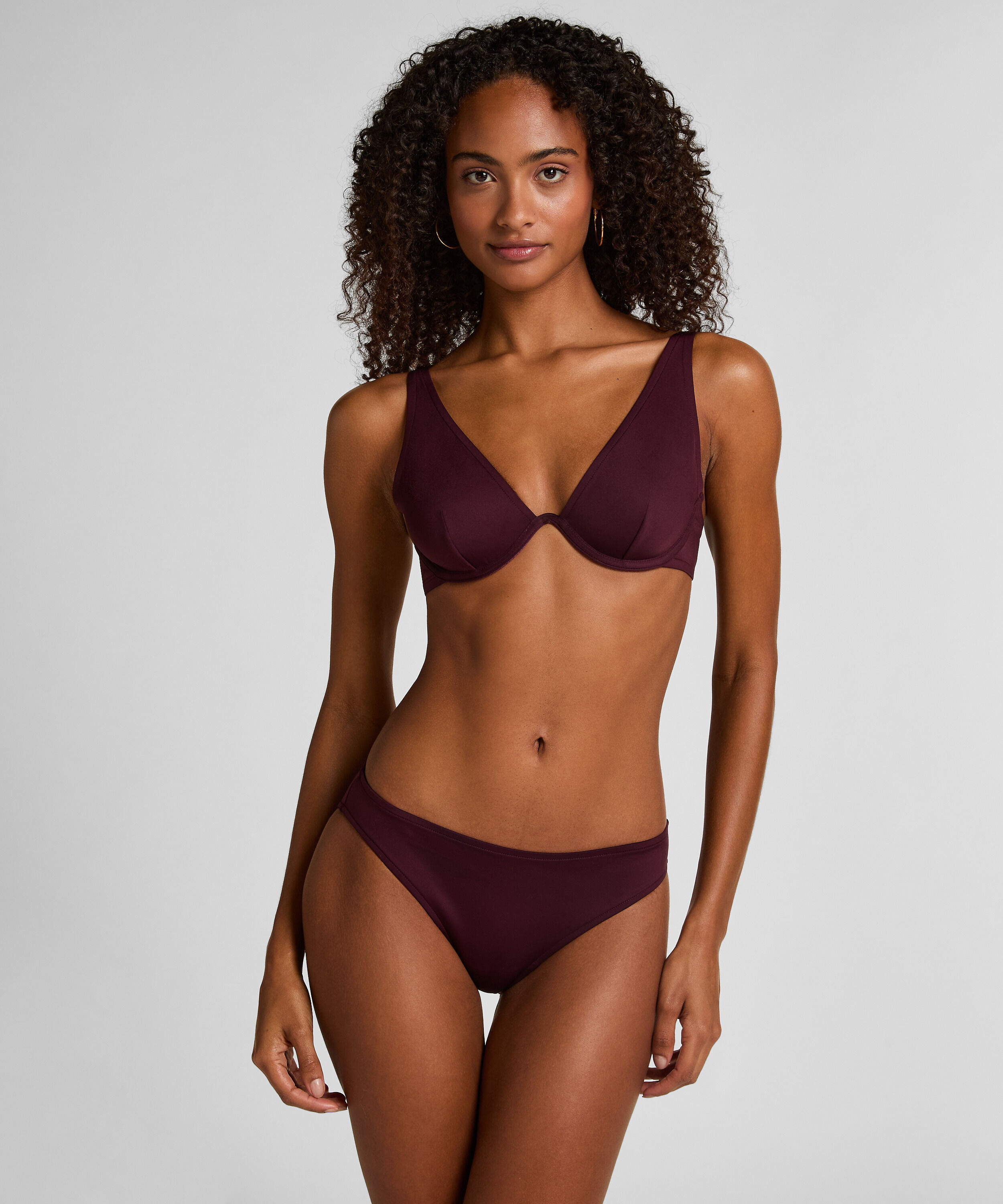 Top de bikini de neopreno, Morado