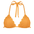 Top de bikini Scallop Lurex, Naranja
