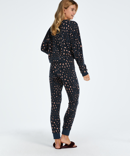 Conjunto de pijama con bolso, Azul