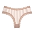 Brasile&ntilde;a en forma de V burn-out mesh, Beige