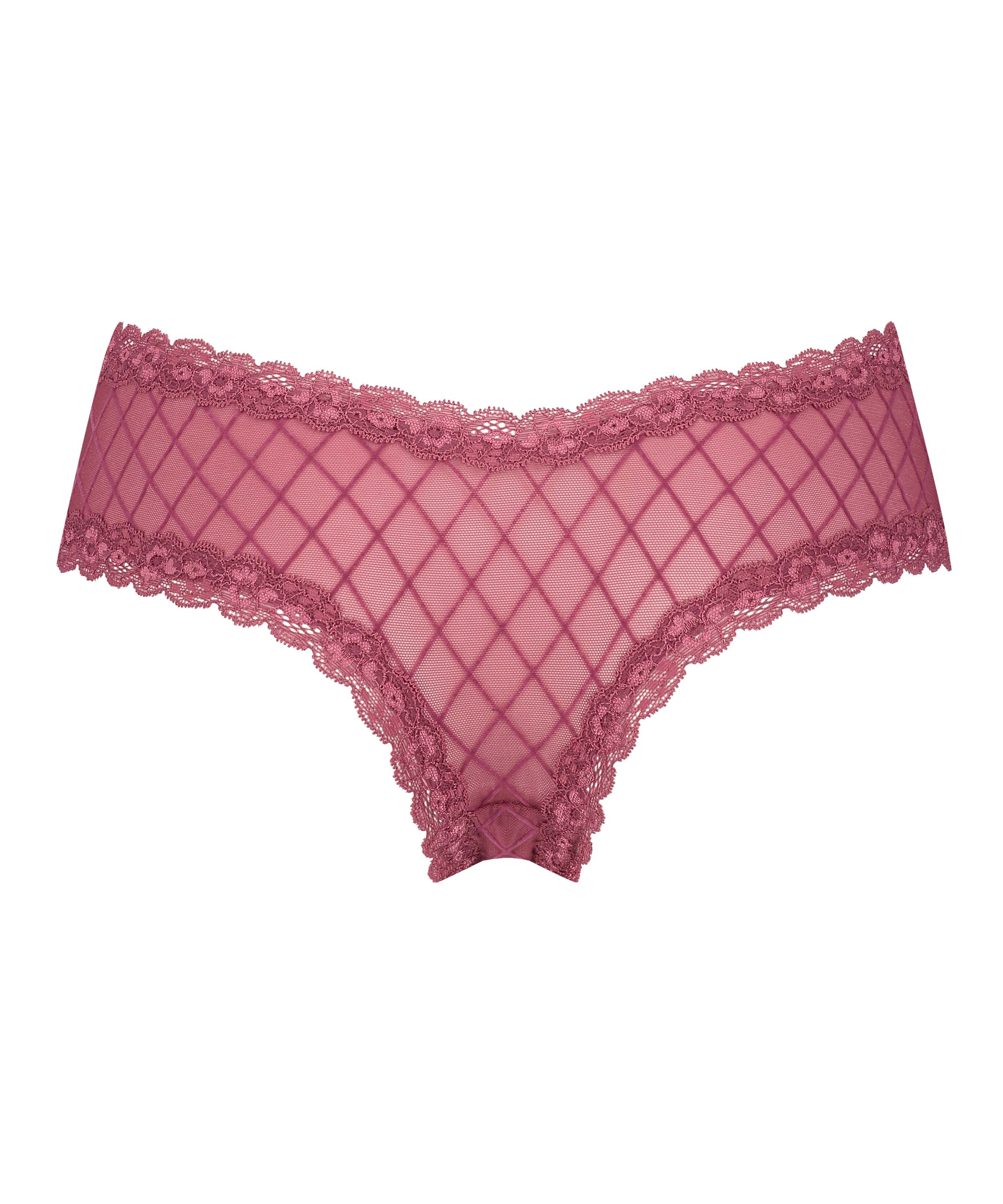 Brasileña en forma de V burn-out mesh, Rojo, main