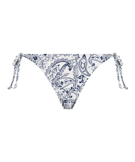 Braguita de bikini brasileña Paisley, Blanco