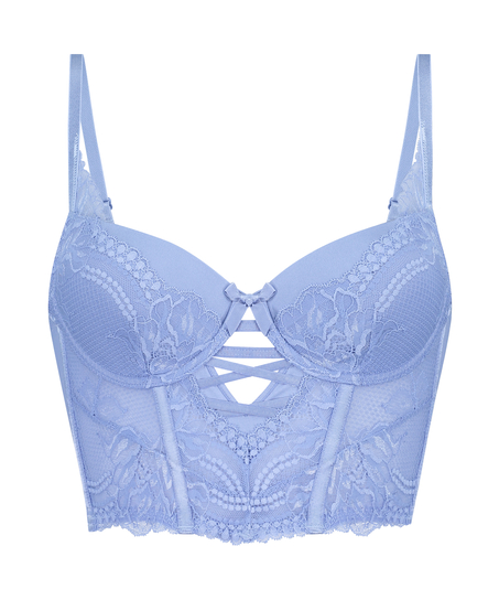 Sujetador longline con aros preformado Kimberley, Azul