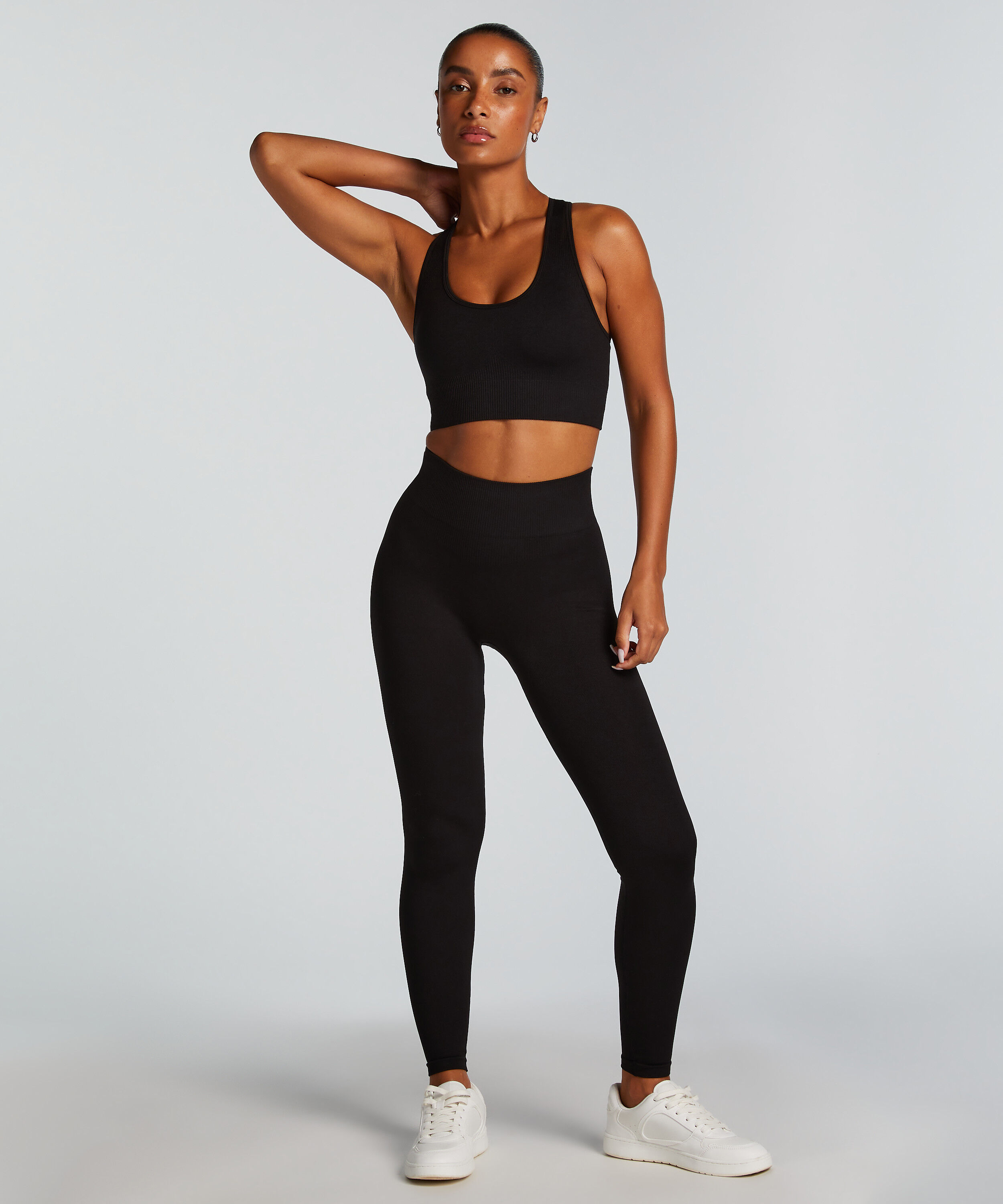Leggings deportivos sin costuras y de cintura alta HKMX, Negro Leggings deportivos sin costuras y de cintura alta HKMX, Negro
