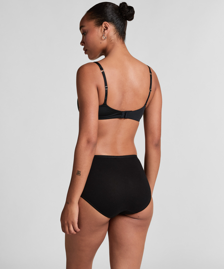 Superslip midi algod&oacute;n, Negro