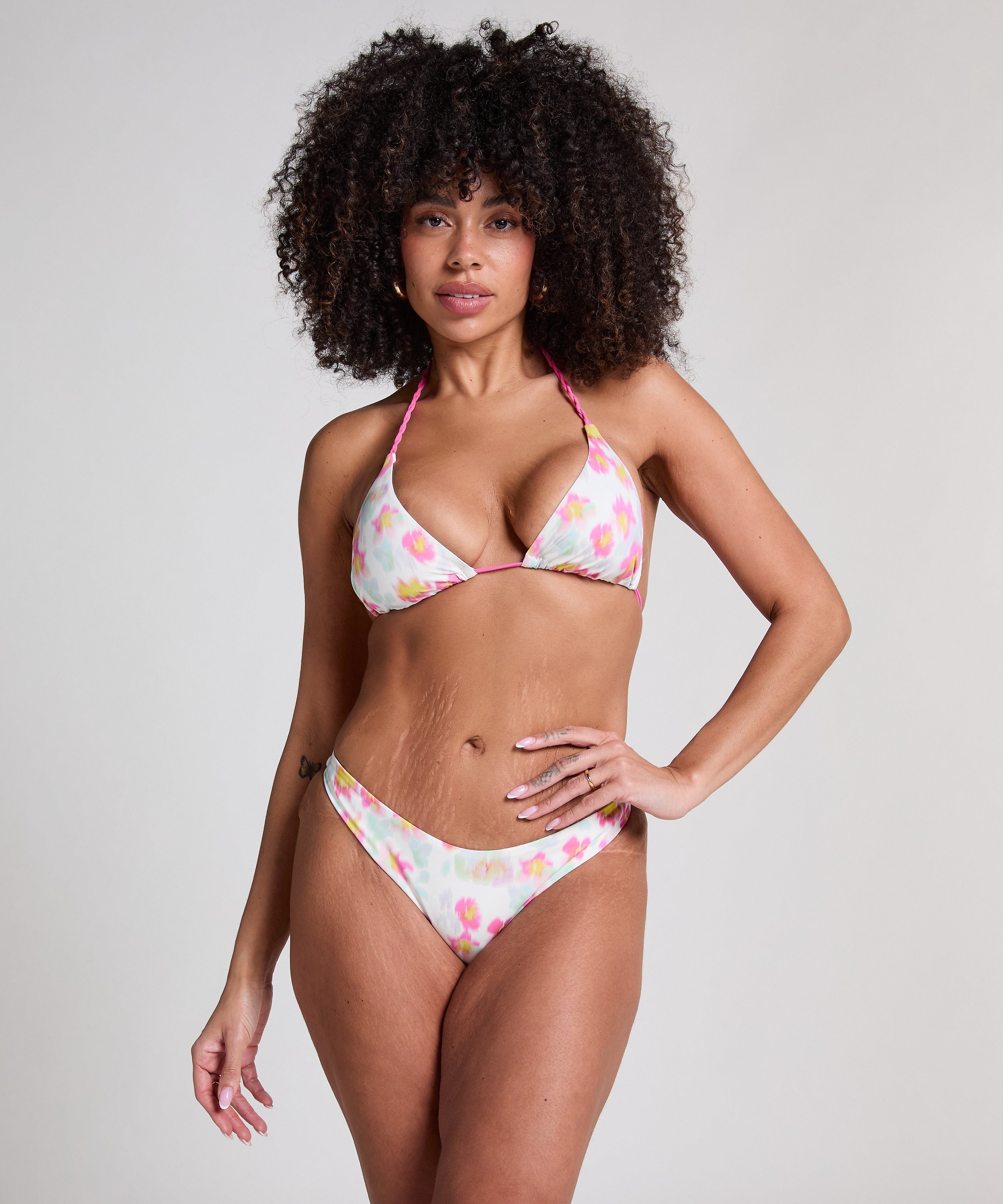Triangular Top de bikini Madeira, Rosa, main