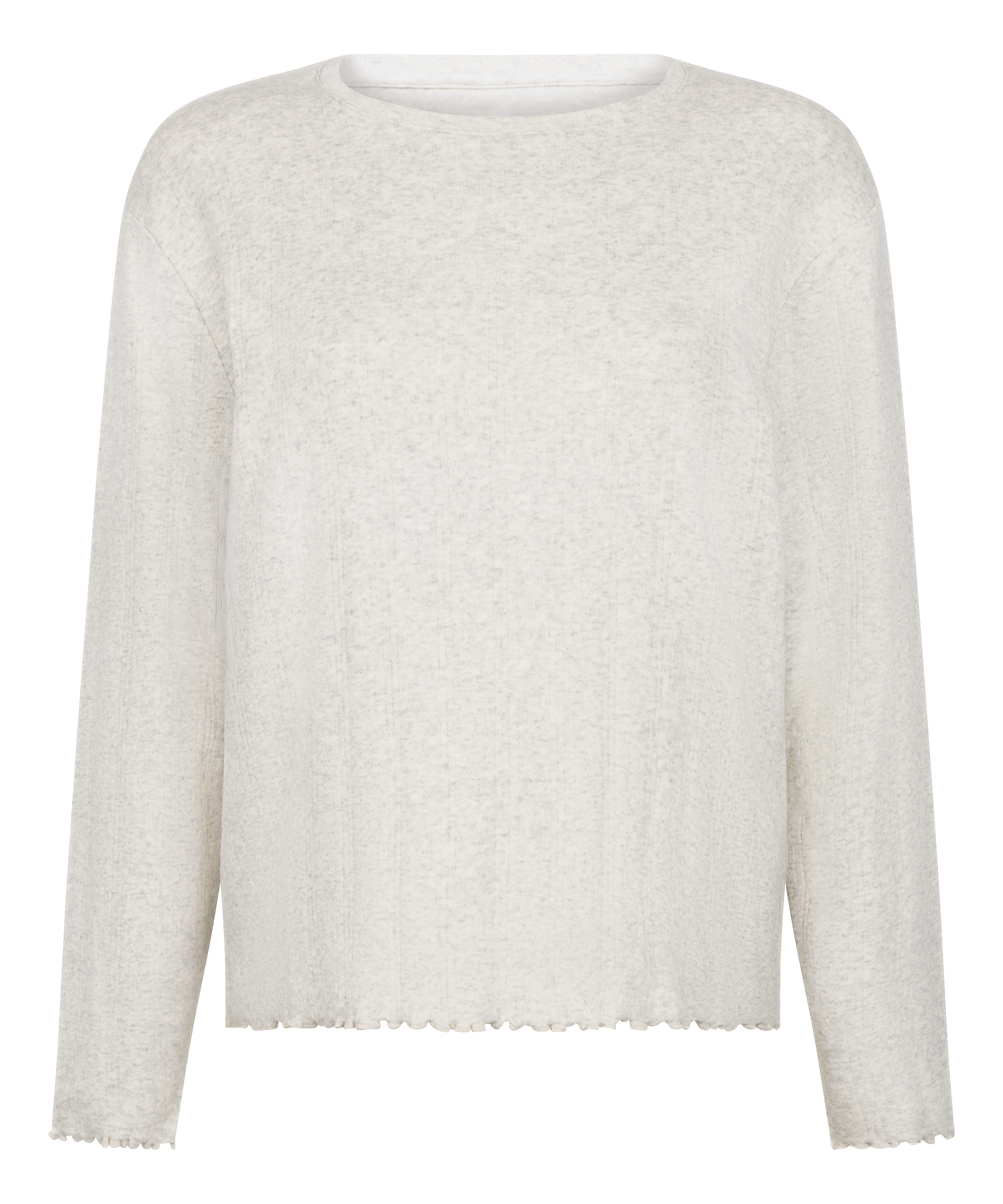 Pyjama Top Loose Pointelle, Gris, main