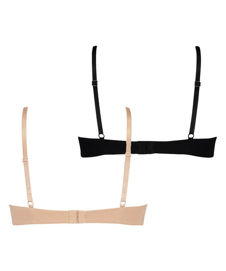 Paquete de 2 sujetadores de aros preformados, Beige