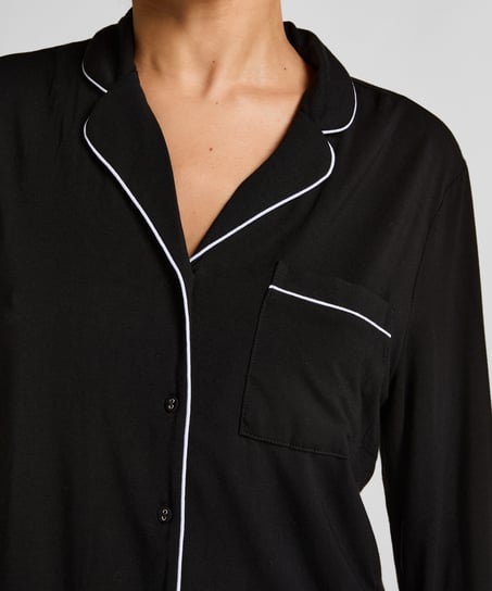 Chaqueta de manga larga de jersey Essentil, Negro