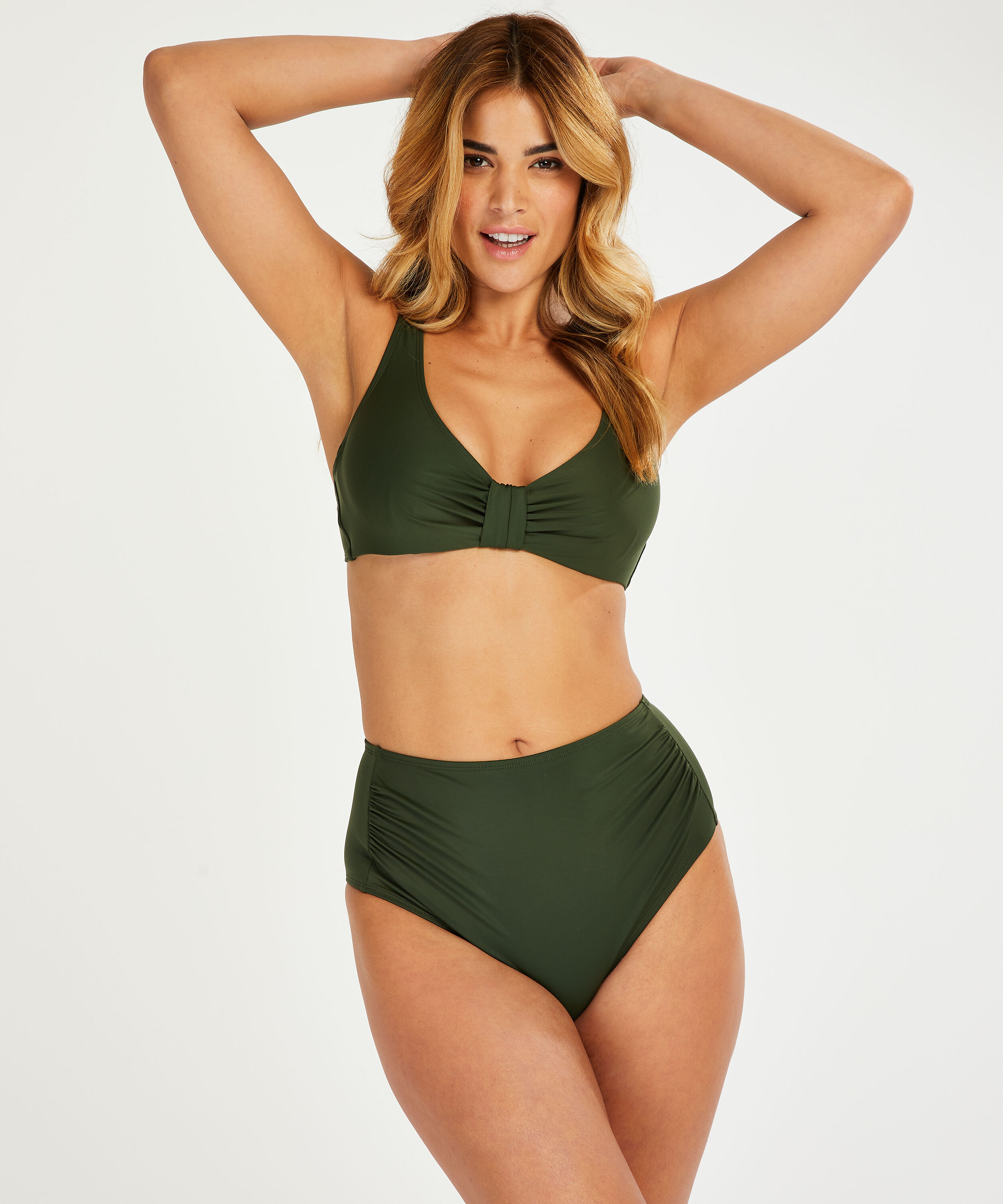 Top de bikini no preformado Luxe, Verde