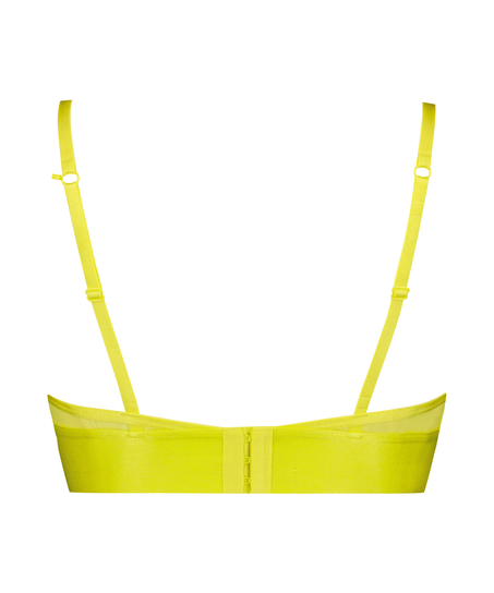 Bralette de rejilla Flexing, Amarillo