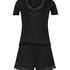 Conjunto de pijama en punto, Negro