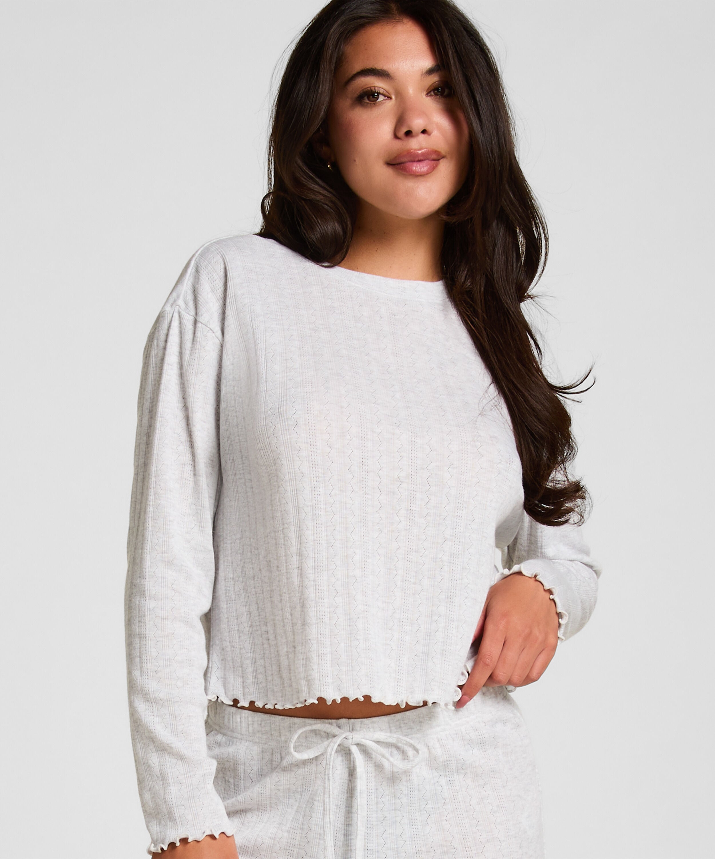 Top de Pijama Pointelle, Beige