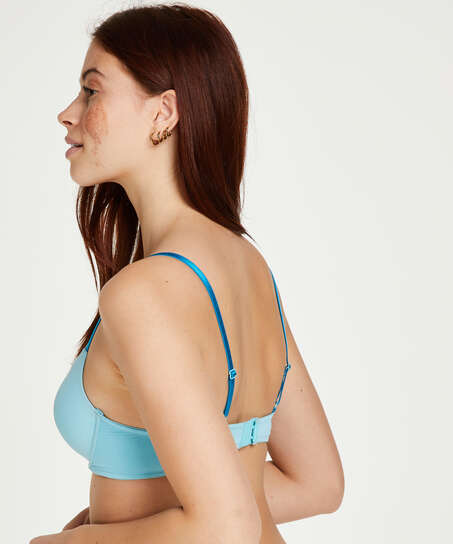 Sujetador de aros preformado Plunge, Azul