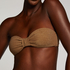 Top de bikini bandeau Goldie Shimmer, Amarillo