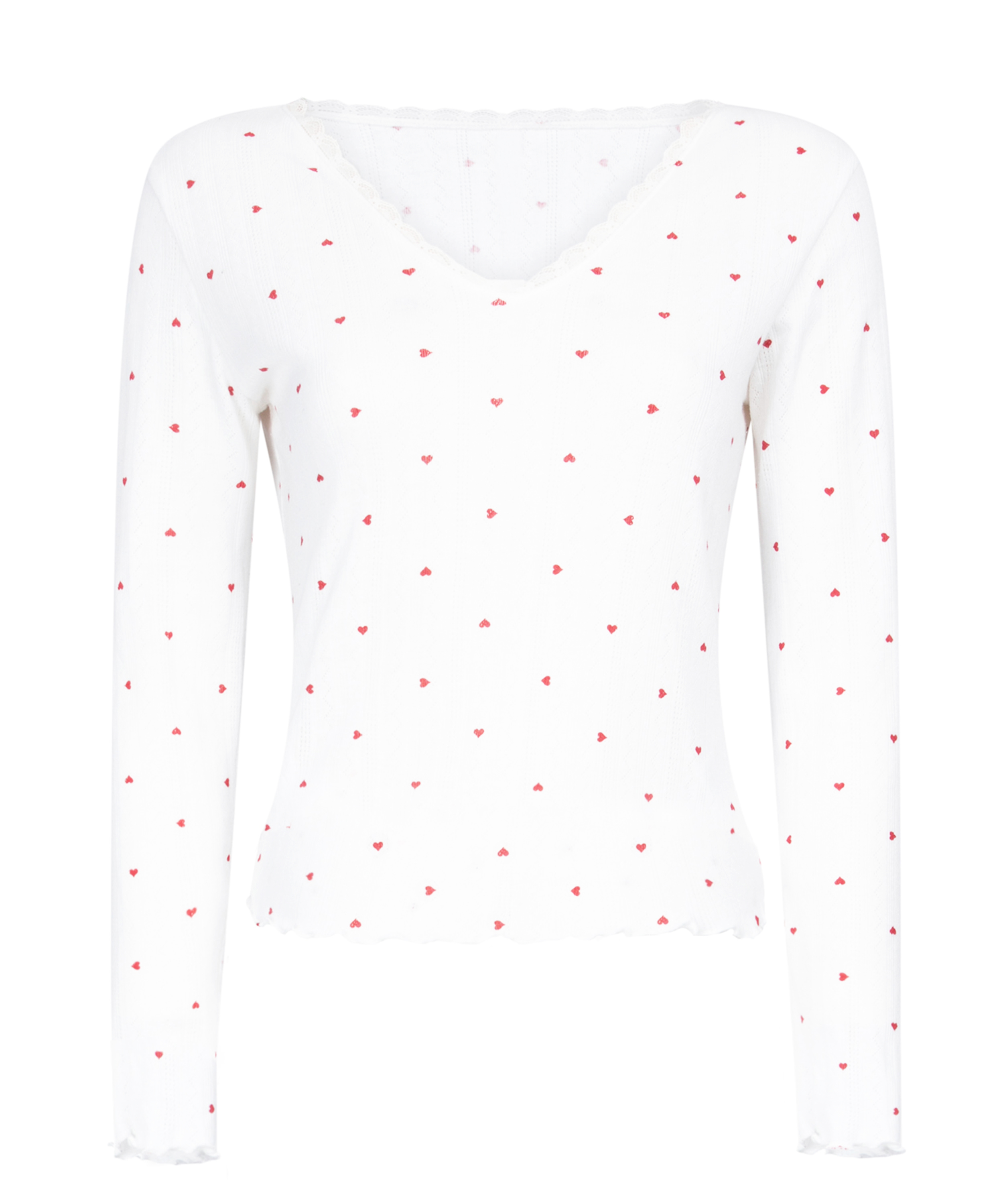 Top de pijama Pointelle, Blanco, main