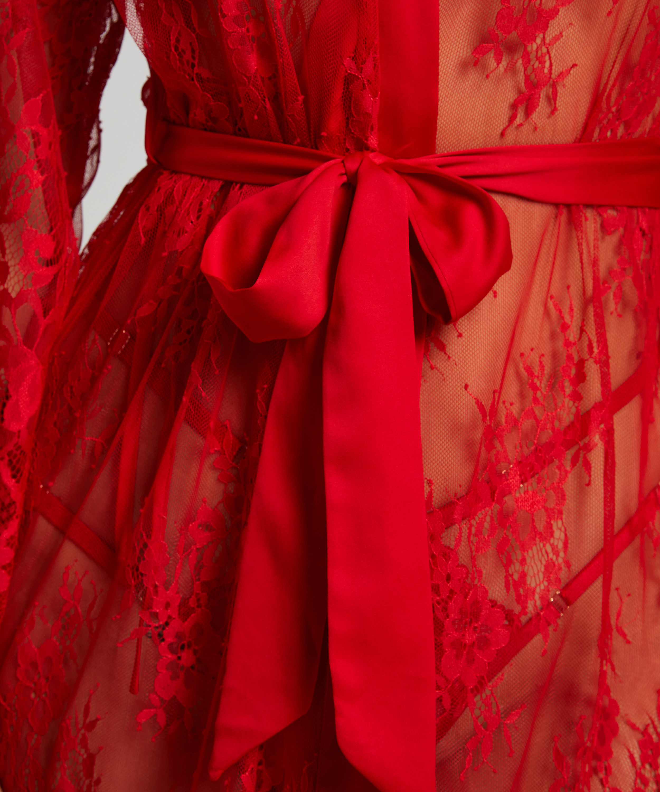 Kimono Allover Lace, Rojo, main