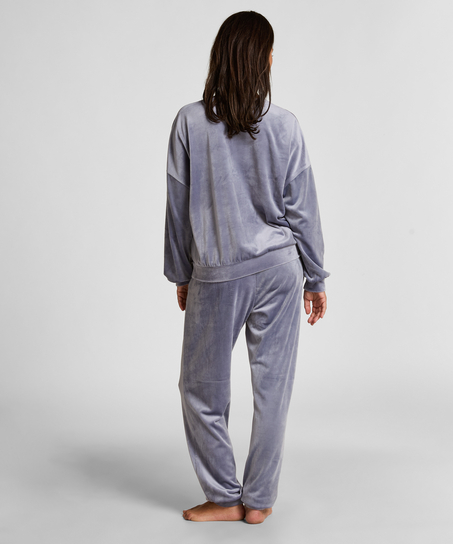 Top de terciopelo, Azul