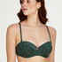 Top de bikini push-up con aros y preformado Copa A - E, Verde