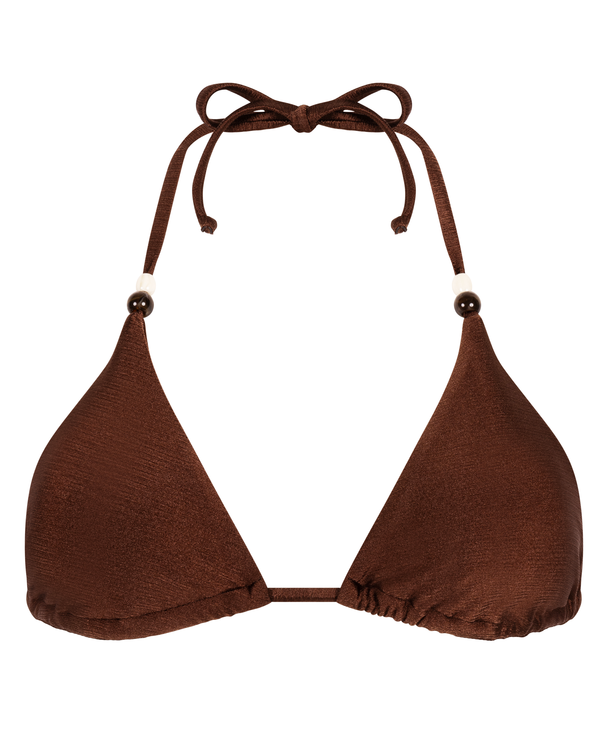 Top de bikini triangular Kallua, Marrón, main