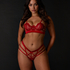 Braguita brasileña con entrepierna abierta Mitzy, Rojo