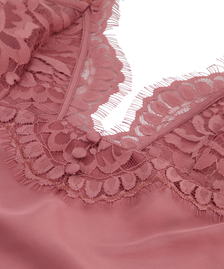 Vestido lencero de satén Zara, Rosa