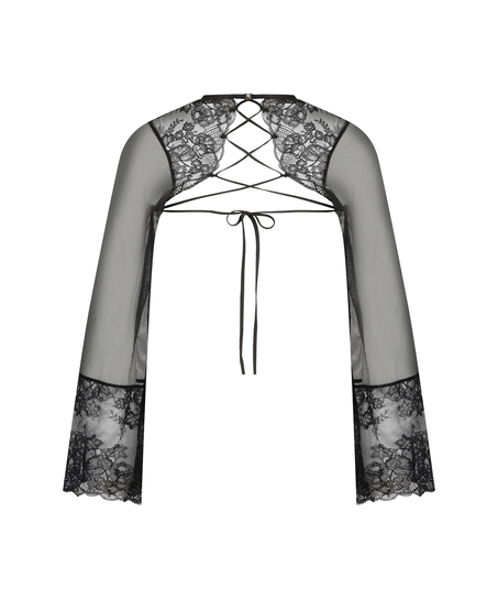 Top encaje Catalina, Negro