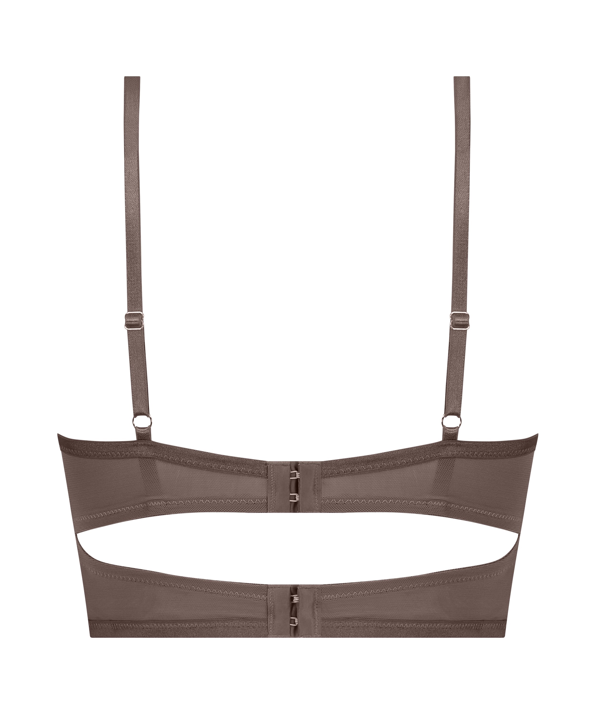 Sujetador longline de aros preformado Allura, Marrón, main