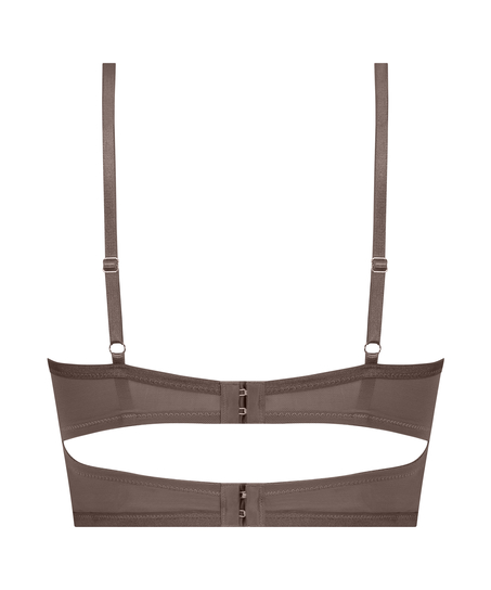 Sujetador longline de aros preformado Allura, Marrón