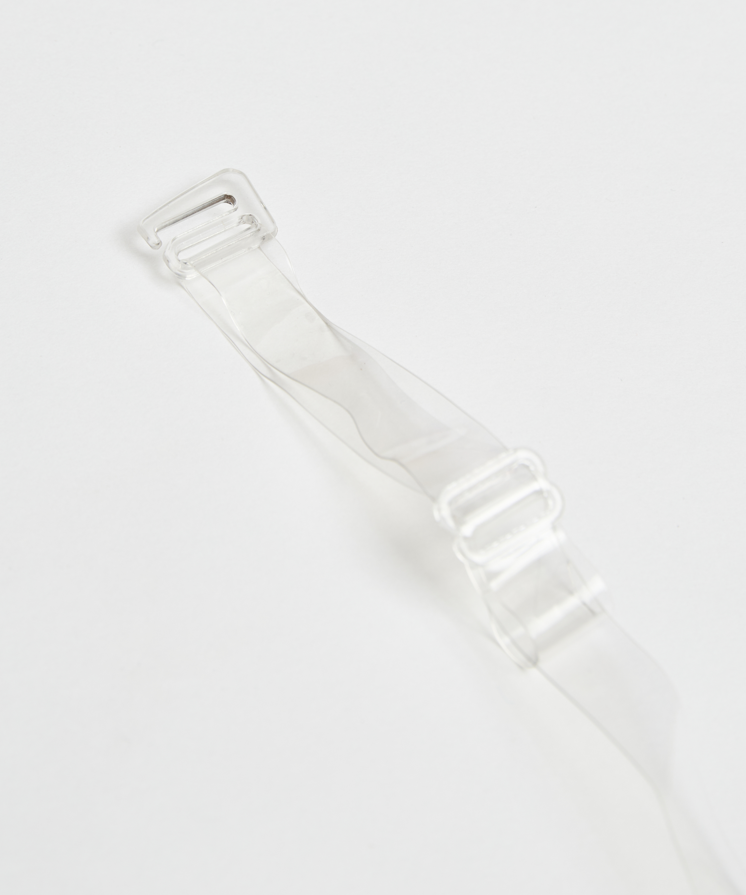 Sujetador con tirantes transparentes copas superiores a D, Blanco, main