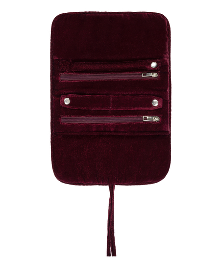 Estuche de bisutería con cuentas, Morado