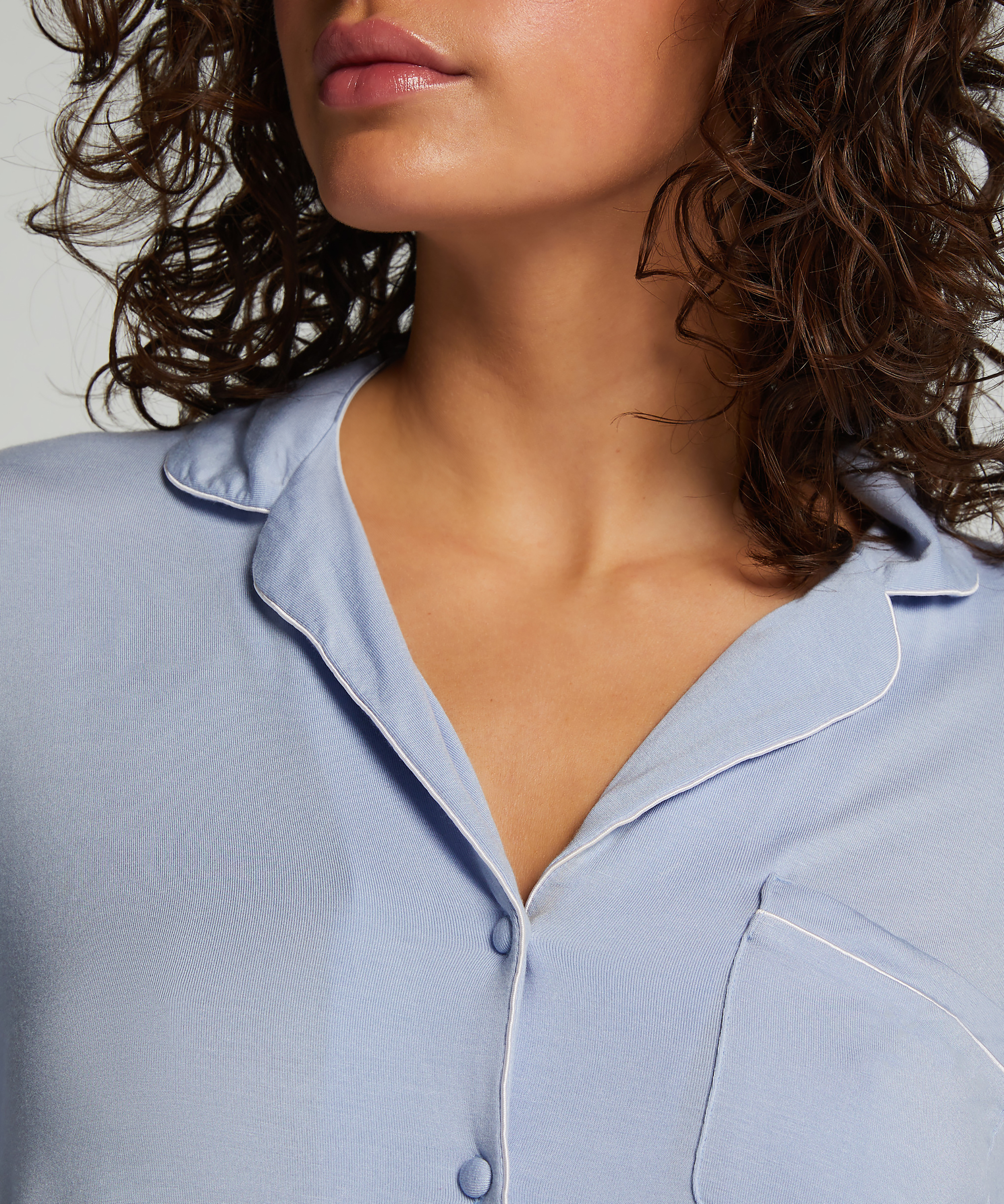 Chaqueta de manga larga de jersey Essentil, Azul, main